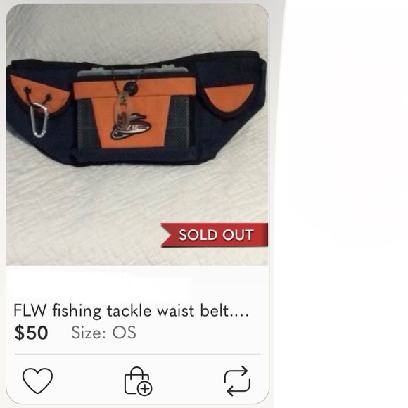 FLW Fishing Tackle Waist Belt Fits waist up to 46” LIKE NEW! - Picture 7 of 8